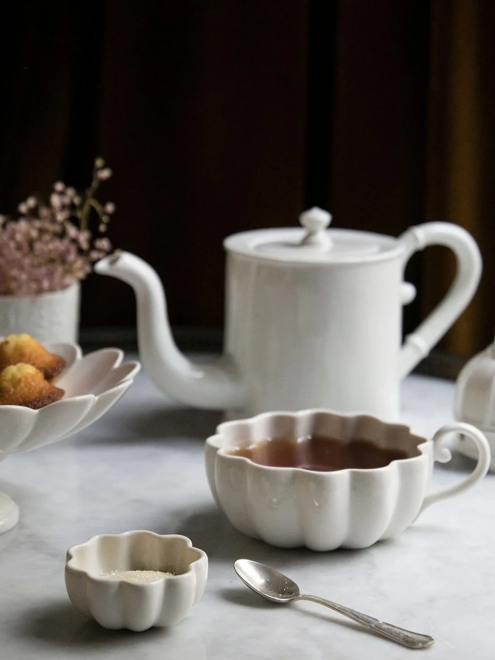 Alix D. Reynis Handmade French Limoges White Porcelain Bowls